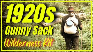 1920s Gunny Sack Wilderness Kit Timeless Survival Tools for Modern Camping [upl. by Avrit630]