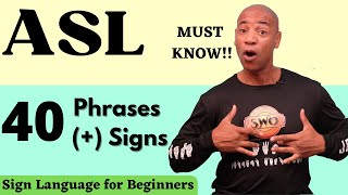 40 Common ASL Phrases and Signs You Must know  Signing or beginners  American Sign Language [upl. by Januisz]