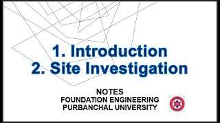 1 Introduction  2 Site Investigation  Foundation Engineering  Purwanchal University  Notes [upl. by Oak]