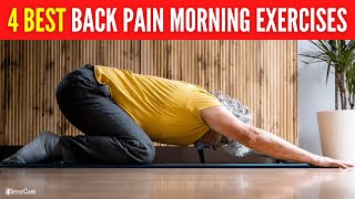 4 Best Morning Lower Back Pain Exercises FOR INSTANT RELIEF [upl. by Jotham286]