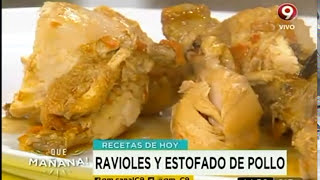 Receta de hoy Ravioles de pollo y acelga [upl. by Lamori549]