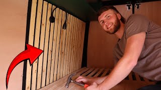 Budget Van Conversion DIY Slatted Walls with 70 Savings [upl. by Savell]