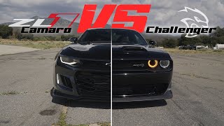 Camaro ZL1 vs SRT Hellcat SUPERCHARGED V8 SHOWDOWN [upl. by Sorkin]