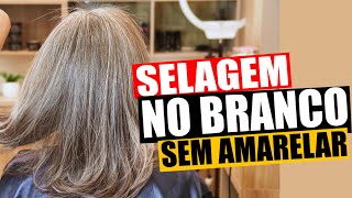 Como fazer selagem em cabelos brancos e não amarelar [upl. by Aihceyt109]