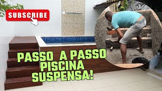 Tô fazendo uma piscina suspensa em casa PASSO A PASSO PRIMEIRA ETAPA [upl. by Remas]