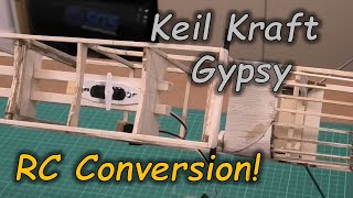 Keil Kraft Gypsy  Build Series  Pt 6 RC Conversion  Fitting Servos  1949 Design by Bill Dean [upl. by Francoise]