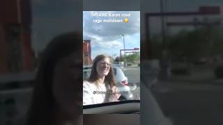 Crazy Karen road rage meltdown😂 karen roadrage insane funny crime police fyp tiktok memes [upl. by Ludwog560]