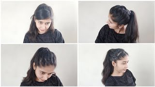 Top 4 High Ponytail HairStyle for school college going girls l New simple amp EasyPonytailBraid Pony [upl. by Gould]