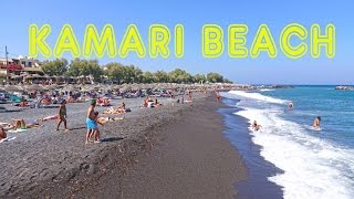 Kamari Beach  Santorini 4K [upl. by Ramonda]