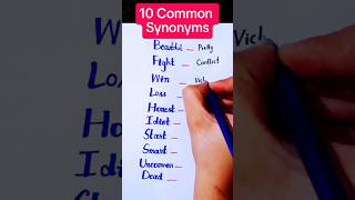 10 COMMON SYNONYMS  SYNONYMS synonyms shorts ytshorts viralshort [upl. by Hasseman]