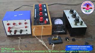 SVSSS 12 CBSE Phy Lab 40  To determine resistance of a galvanometer by half deflection method [upl. by Assilen]