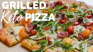 GRILLED KETO PIZZA  BEST EVER FATHEAD PIZZA  Crispy Chewy Keto Pizza Crust [upl. by Jacoba]