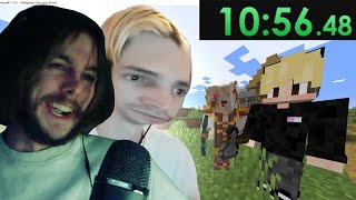 Never speedrun Minecraft with xQc [upl. by Ayeki]