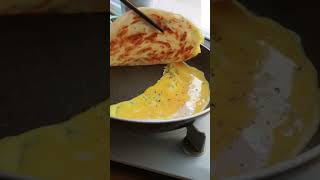 Easy Breakfast Scallion pancake with eggs and Vietnamese chili oil asmrcooking asianfood [upl. by Tallie]