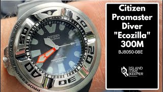 Citizen Promaster Diver Ecozilla 300M  Unboxing with Review and Information [upl. by Dumm661]