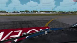 FSX PMDG BLUE PANORAMA 1141 B737800 LANDING ROMA CIAMPINO [upl. by Aicel]