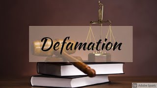 Defamation  Law of Torts  Easy way  in Hindi [upl. by Kanor]