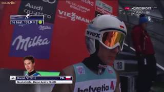 Kamil Stoch 137m SREBRO Engelberg 17122017r 1 skok [upl. by Vola769]