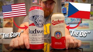 American Tries the REAL Budweiser Czech Republic VS Budweiser USA [upl. by Conrad]