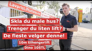 Slik funker den TILHENGERLIFT DINO 105TL 10 meter lift  Liftutleie i Oslo Bærum amp Jessheim [upl. by Hugibert]