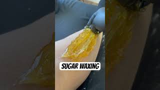 Sugaring legs sugarwax sugaring wax waxing explore youtubeshorts subscribe [upl. by Attehcram702]