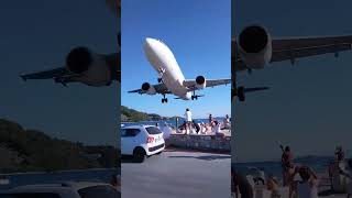 Landing  Skiathos Airport  Greece 😱✈️🇬🇷 [upl. by Eleonore]