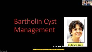 BARTHOLIN CYST MANAGEMENT [upl. by Eloisa]