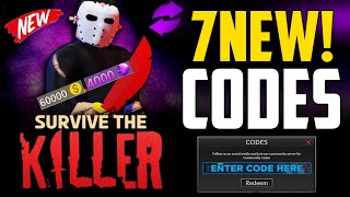 NEW ALL WORKING CODES FOR SURVIVE THE KILLER IN 2024 ROBLOX SURVIVE THE KILLER CODES [upl. by Felt189]