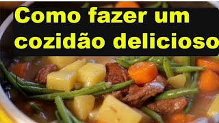 COMO FAZER UM DELICIOSO COZIDÃO ENSOPADO DE CARNE CARNE GUIZADA CARNE COZIDA DE MANEIRA FÁCIL [upl. by Ekoorb]