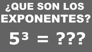 ¿Qué son los exponentes [upl. by Ilowell919]