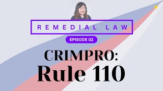 REMEDIAL LAW REVIEW CRIMPRO 02 Rule 110 [upl. by Ardena]