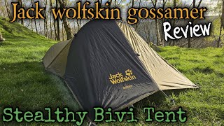 Jack Wolfskin Gossamer Tent Review  A good Stealth Wild Camping Bivi Tent [upl. by Gareth]