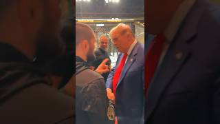 🤝 KHABIB NURMAGOMEDOV SHAKES HANDS WITH DONALD TRUMP [upl. by Aihsetan]