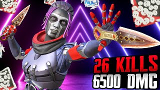 SOLO WRAITH amp 26 KILLS AND 6500 DMG GAME WAS INSANE Apex Legends Gameplay [upl. by Socha361]