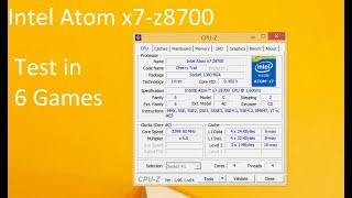 Intel Atom x7z8700  Benchmark in 5 Games [upl. by Etteyafal]