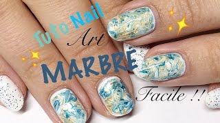 Tuto nail art débutant très facile le marbré sans matériel [upl. by Pascal453]