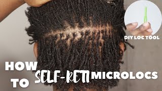 HOW TO SELF RETIGHTEN LOCS  DIY Loc Tool 4 Point Rotation [upl. by Nyral]