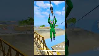 Zipline battle with green criminal freefire garenafreefire totalgaming funny skgamer7 lootboy [upl. by Schonfeld]