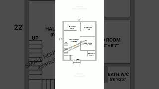 20×22 small house plan  2022 Ghar Ka Naksha In 2Bhk  shorts houseplan homeplan youtubeshorts [upl. by Hamrnand303]