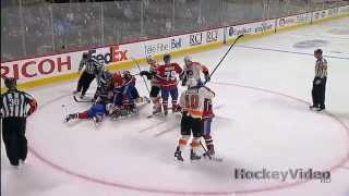 Tomas Plekanec goes crazy on the faceoff vs Danny Briere  Apr 15 2013 [upl. by Ezalb]