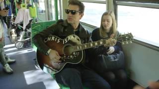 A nice day for some lucky Melbourne commuters surprised by superstar Chris Isaak HaveANiceDay [upl. by Rebmyk]