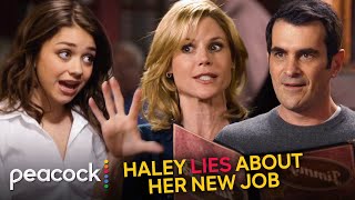 Modern Family  Haley Tricks Claire and Phil Into Thinking She Has a Job [upl. by Oizirbaf362]