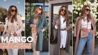 Mango Fall Coat Try On Haul  Fall Fashion 2022 🍂 [upl. by Ahsimak]