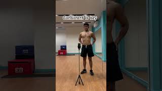 Consistent is a key fyp fypage tranding musclefitness muscle gym pose shortvideo youtube [upl. by Ardath]