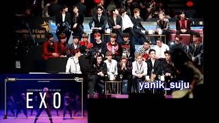 161202 EXO NCT GOT7 reaction MAMA Artist Of The Year Nominations [upl. by Barolet]