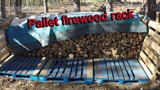 Project for the day Pallet firewood rack [upl. by Hsan]