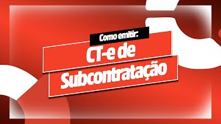 Como emitir CTe de subcontratação no Meu ERP Online [upl. by Yerggoeg698]