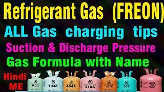 Refrigerant gas pressure most popular gas use standing running pressure how much learn this video [upl. by Mahan]