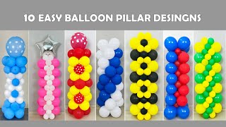 10 Very Useful Balloon Pillar Design for any occasion at home [upl. by Eryn]