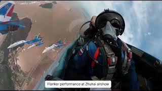 pov  Flanker airshow performance Zhuhai 2024 airshow [upl. by Eiddam]